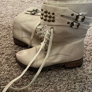 Lace up combat boots